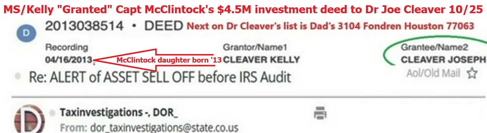 Deed Recording Grantor Cleaver Kelly Grantee Cleaver Joseph